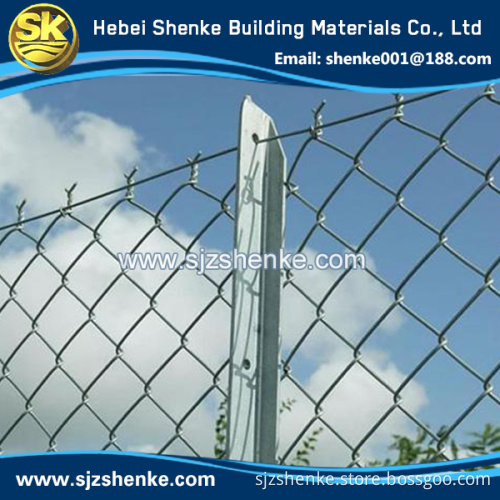 chain link fence and post
